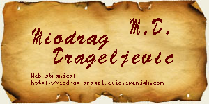 Miodrag Drageljević vizit kartica